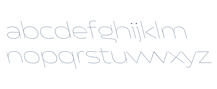 Asgard Trial Wide Thin Backslant Lowercase