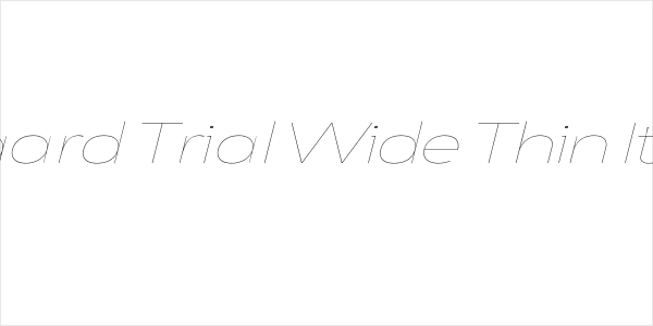 Asgard Trial Wide Thin Italic Logo