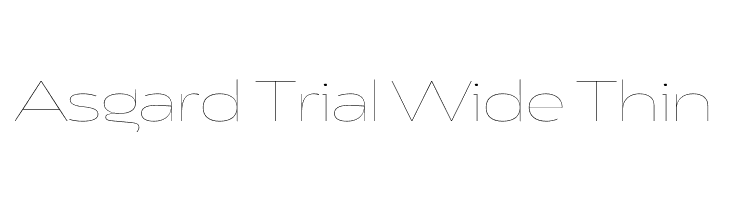 Asgard Trial Wide Thin  baixar fontes gratis