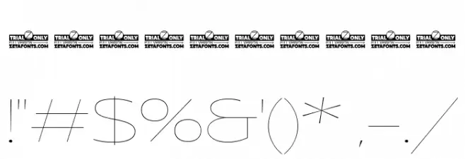 Asgard Trial Wide Thin Font OTHER CHARS