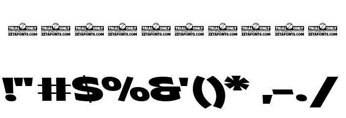 Asgard Trial Wide Xbold Backslant Font OTHER CHARS