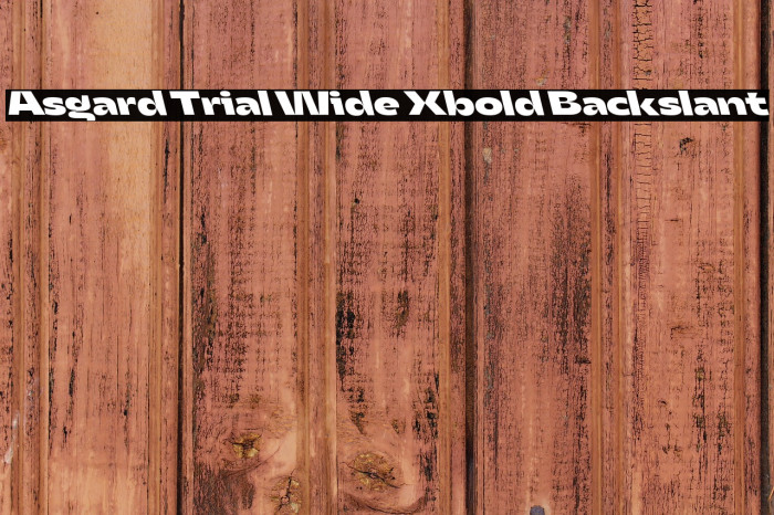 Asgard Trial Wide Xbold Backslant Example 1