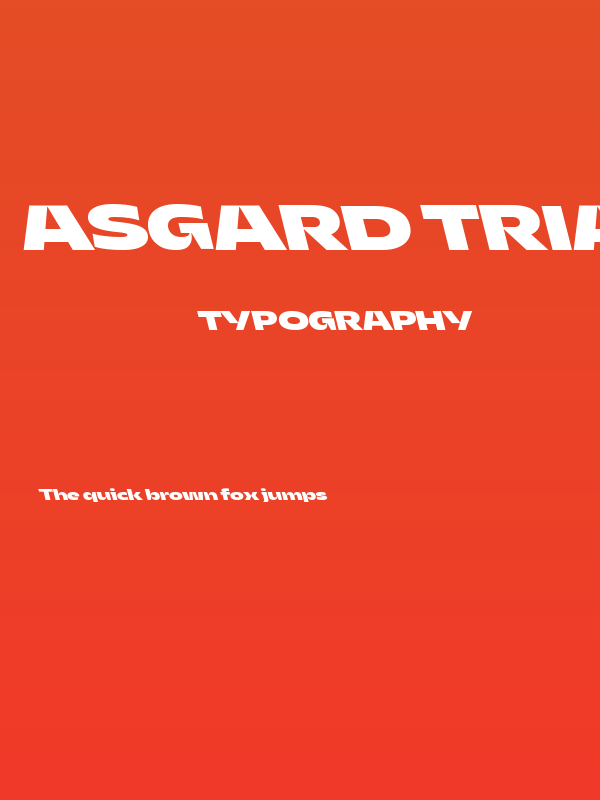 Asgard Trial Wide Xbold Backslant Poster