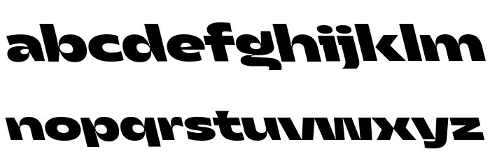 Asgard Trial Wide Xbold Backslant Font LOWERCASE