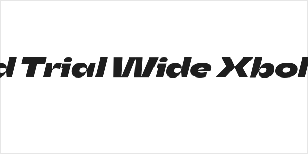 Asgard Trial Wide Xbold Italic Logo