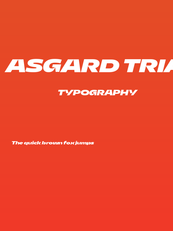 Asgard Trial Wide Xbold Italic Poster