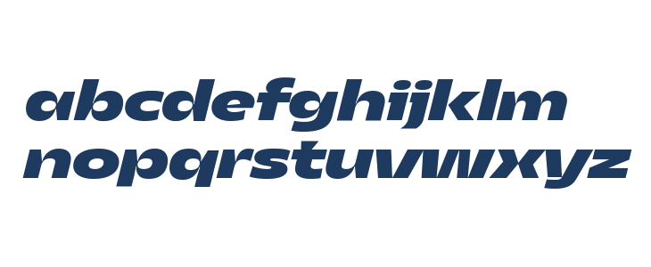 Asgard Trial Wide Xbold Italic Lowercase