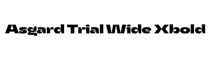 Asgard Trial Wide Xbold  baixar fontes gratis
