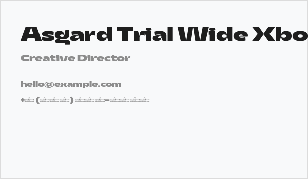 Asgard Trial Wide Xbold Business Card