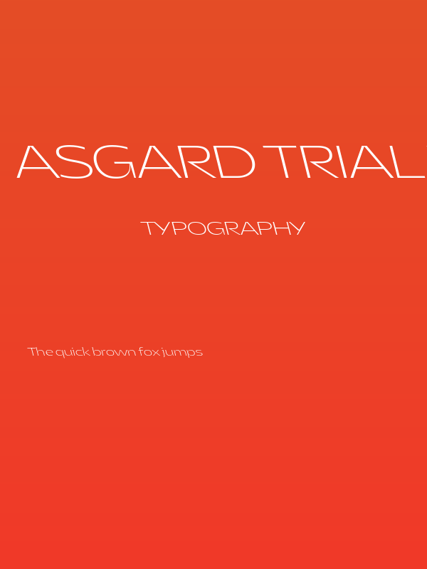 Asgard Trial Wide Xlight Backslant Poster