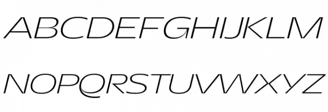Asgard Trial Wide Xlight Italic Polices MAJUSCULES