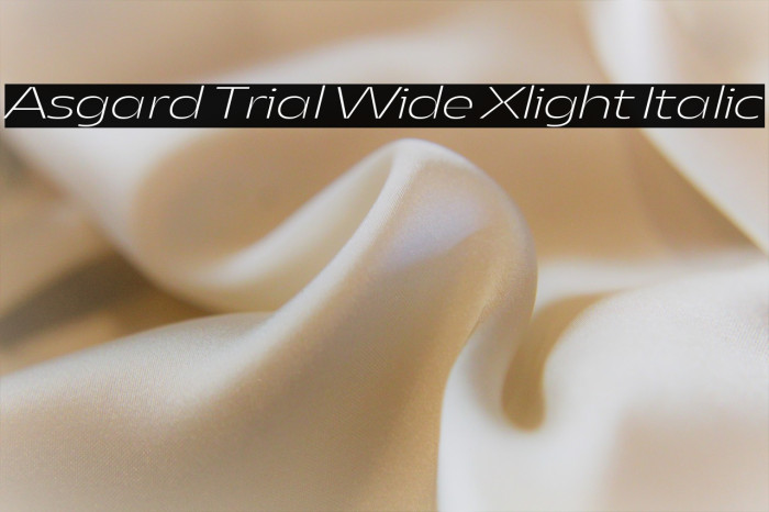 Asgard Trial Wide Xlight Italic Example 2