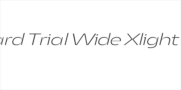 Asgard Trial Wide Xlight Italic Logo