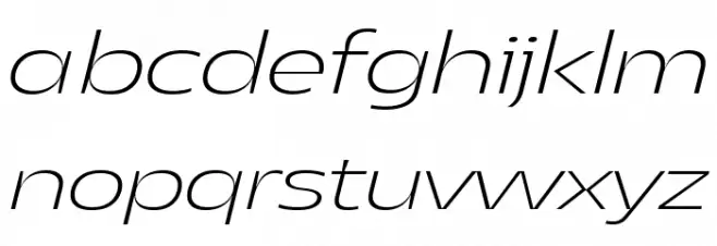Asgard Trial Wide Xlight Italic 字体 小写