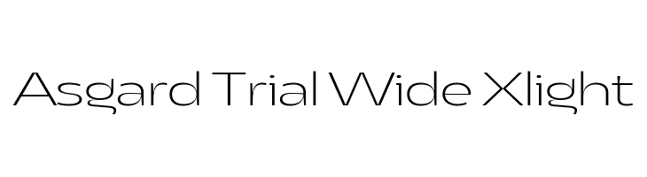 Asgard Trial Wide Xlight  baixar fontes gratis