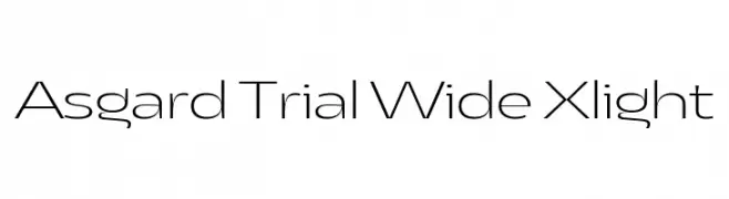 Asgard Trial Wide Xlight  Descarca Fonturi Gratis