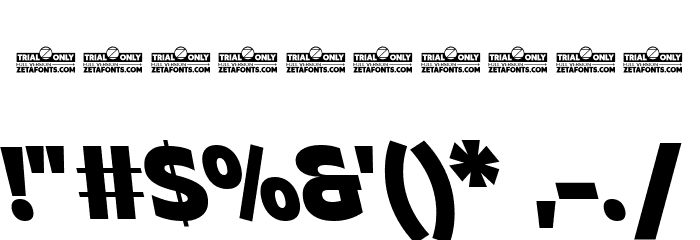 Asgard Trial Xbold Backslant Font OTHER CHARS