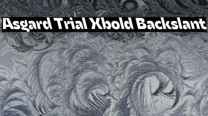 Asgard Trial Xbold Backslant Example 1
