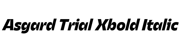 Asgard Trial Xbold Italic  les polices de caractères gratuit tlcharger
