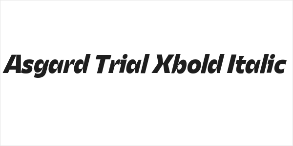 Asgard Trial Xbold Italic Logo