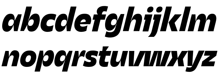 Asgard Trial Xbold Italic Font LOWERCASE