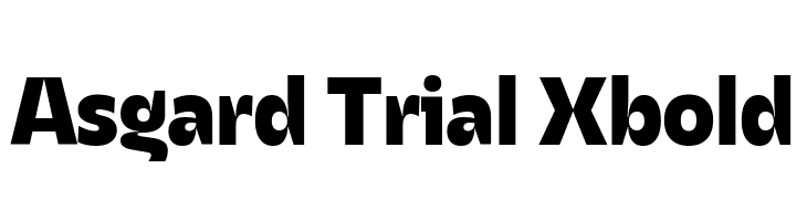 Asgard Trial Xbold  font caratteri gratis