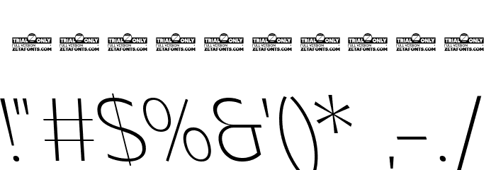 Asgard Trial Xlight Backslant Font OTHER CHARS