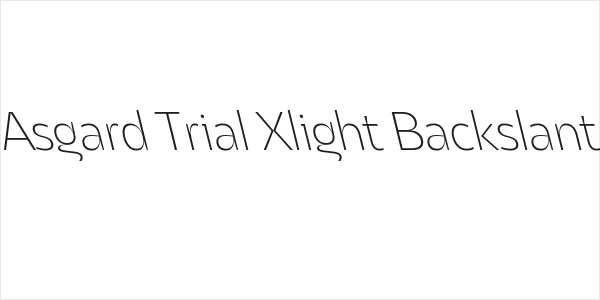 Asgard Trial Xlight Backslant Logo