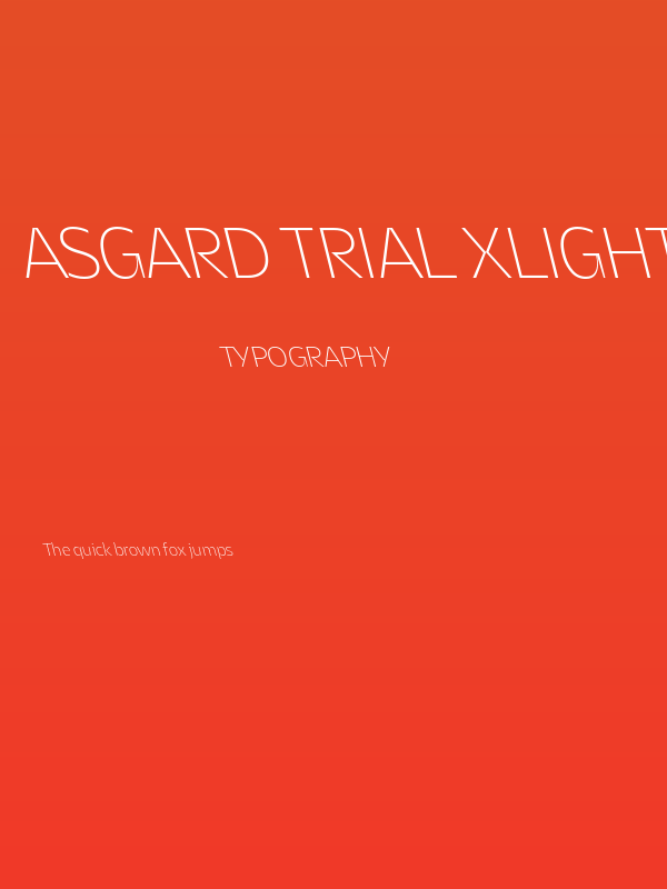 Asgard Trial Xlight Backslant Poster