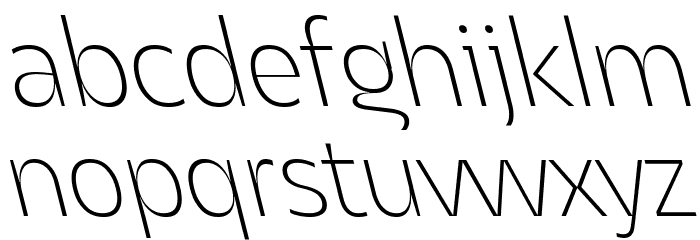 Asgard Trial Xlight Backslant Font LOWERCASE
