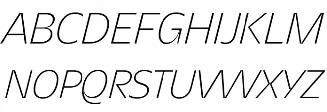 Asgard Trial Xlight Italic फ़ॉन्ट अपरकेस