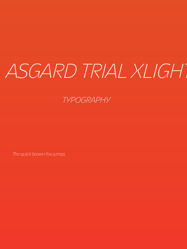 Asgard Trial Xlight Italic Poster