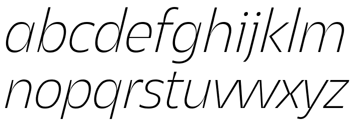 Asgard Trial Xlight Italic Font LOWERCASE