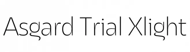 Asgard Trial Xlight  les polices de caractères gratuit tlcharger