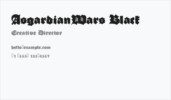 AsgardianWars Black Business Card