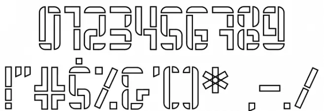 Asgerion Line Font OTHER CHARS