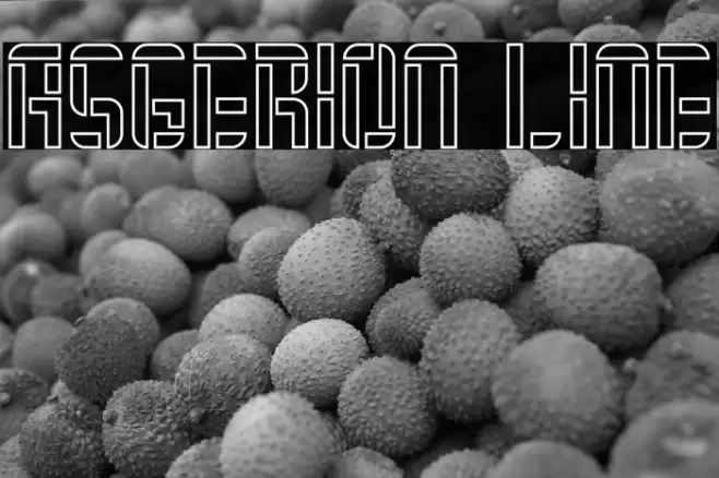 Asgerion Line Font examples