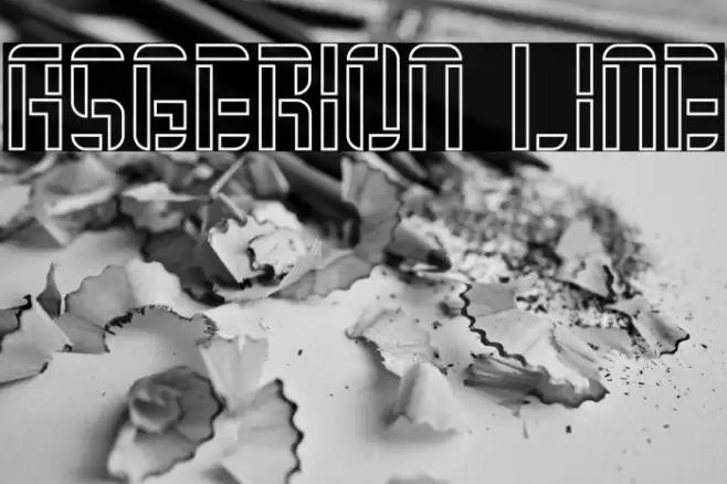 Asgerion Line Font examples
