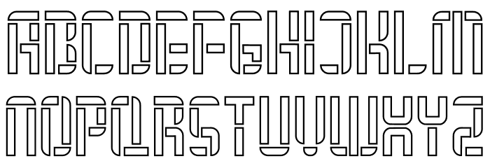 Asgerion Line Font LOWERCASE