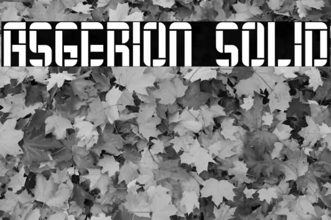 Asgerion Solid Font examples