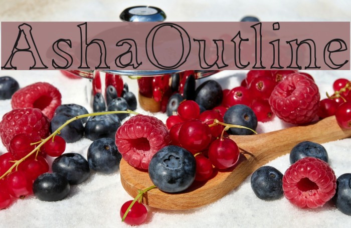 AshaOutline Font examples
