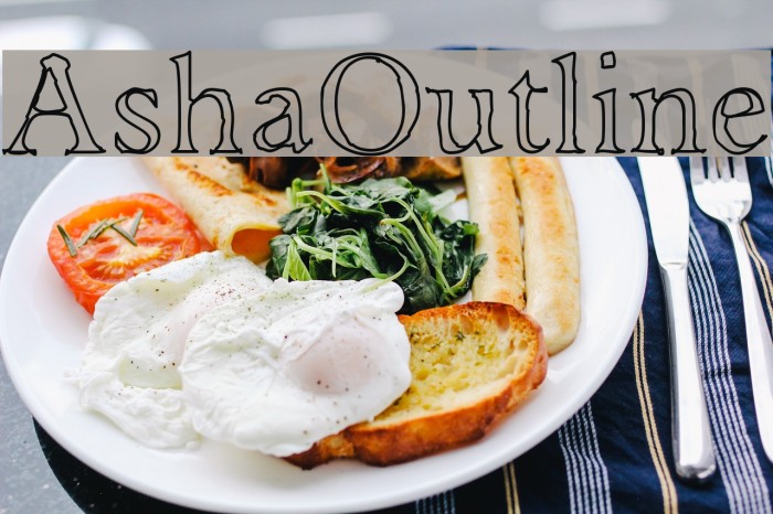 AshaOutline Font examples