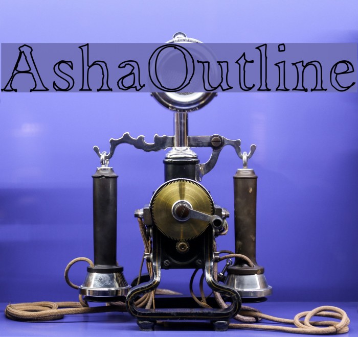 AshaOutline Font examples