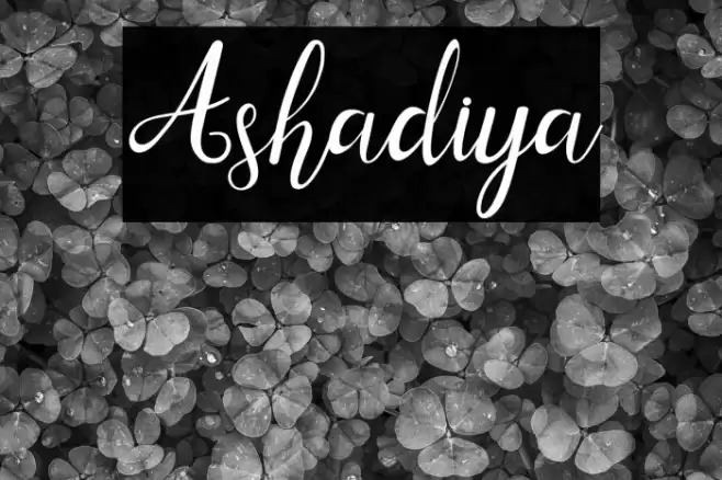Ashadiya Font examples