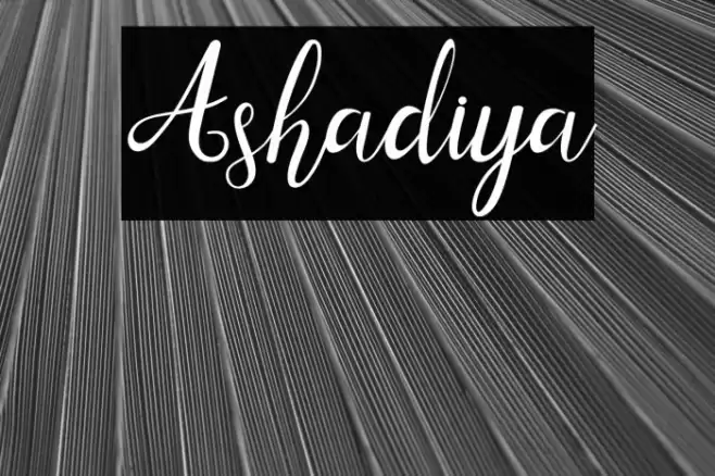 Ashadiya Font examples