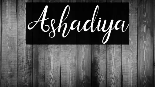 Ashadiya Font examples