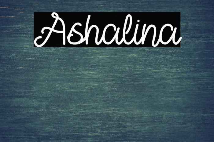 Ashalina Example 1