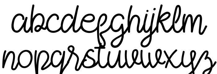 Ashalina Font LOWERCASE