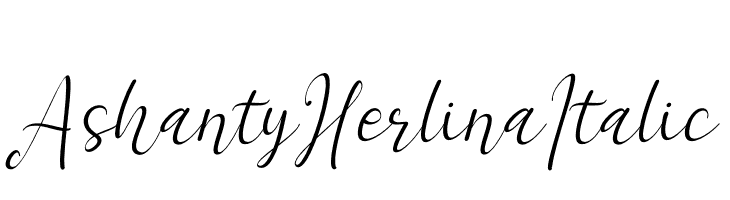 Ashanty Herlina Italic  Frei Schriftart Herunterladen