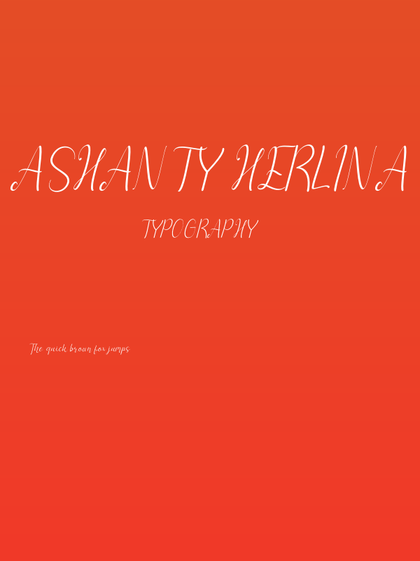 Ashanty Herlina Italic Poster